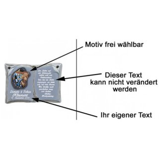 Keramikbuch mit Spruch zum Hochzeitstag 20x14cm gestaltbar