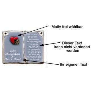 Keramikbuch zum Hochzeitstag 27x22cm gestaltbar