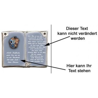 Keramikbuch zum Valentinstag 27x22 cm personalisierbar