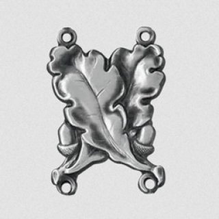 Kettenglied fr Knigskette 25396-30 Altsilber ca. 25x27 mm