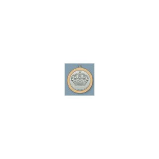 Kniginnenmedaille mit goldfabig polierten Rand