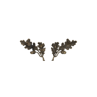 Eichenlaubpaar, 67 mm, bronzefarbig mit Splinten