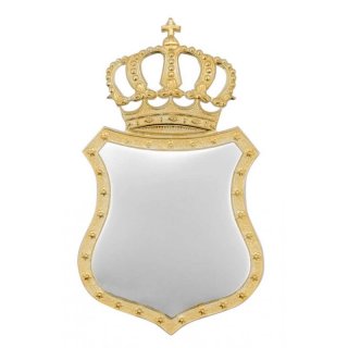 Kopie von Schild, versilbert,/ Vergoldet  mit Scharniernadel 42x75mm