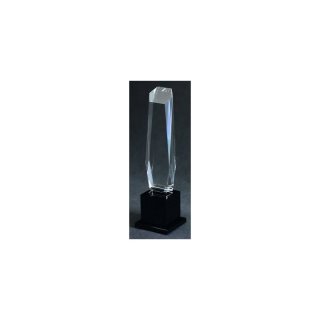 Kristall-Glas Trophe Rom auf schwarzem Sockel H=30,5cm