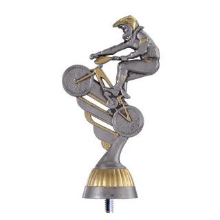 Kunststoff Figur Silber-Gold BMX Trial  158mm