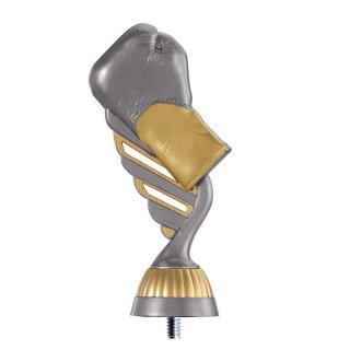 Kunststoff Figur Silber-Gold Boxen  158mm