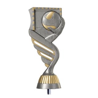 Kunststoff Figur Silber-Gold Handball 158mm