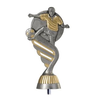 Kunststoff Figur Silber-Gold Fuball 158mm