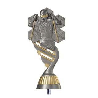 Kunststoff Figur Silber-Gold Ski Langlauf 158mm