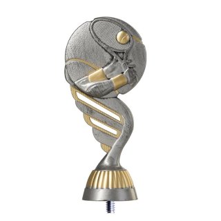 Kunststoff Figur Silber-Gold Tennis 188mm