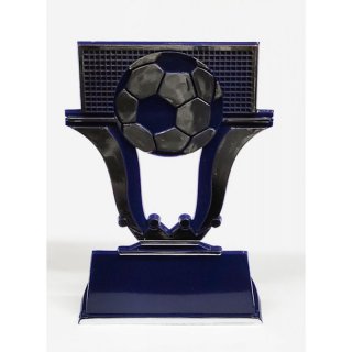 Kunststoffstnder Fussball Tor Blau mit Emblem H:10cm