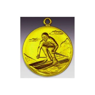 Medaille Abfahrtslauf - Mnner mit se  50mm, goldfarben in Metall