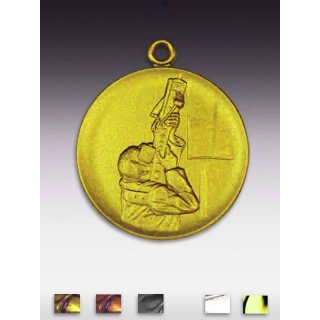 Medaille Armbrustsch�tze mit �se  50mm, goldfarben in Metall