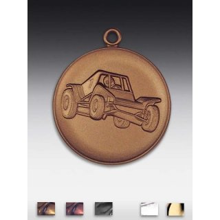 Medaille Auto (MotoCross) mit se  50mm, bronzefarben in Metall