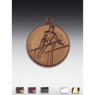 Medaille Barren - Turnen mit se  50mm, bronzefarben in Metall