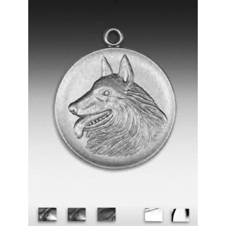 Medaille Belg. Schferhund mit se  50mm, silberfarben in Metall