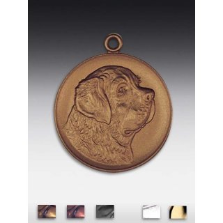 Medaille Bernhardiner mit se  50mm, bronzefarben in Metall