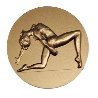 Medaille Boden - Turnen - Frauen mit se  50mm, bronzefarben in Metall