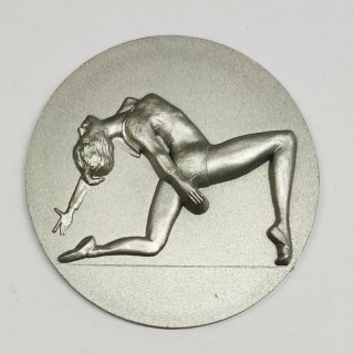 Medaille Boden - Turnen - Frauen mit se  50mm, silberfarben in Metall