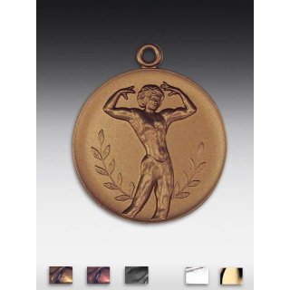 Medaille Body-Frau neu mit se  50mm, bronzefarben in Metall