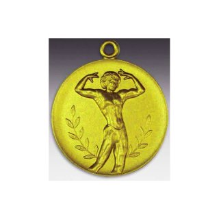 Medaille Body-Frau neu mit se  50mm, goldfarben in Metall