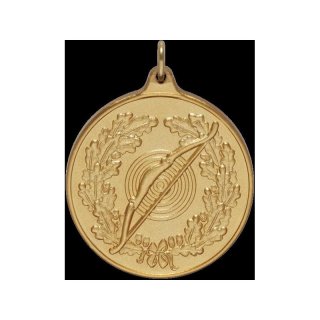 Medaille Bogenschieen, 40 mm, vergoldet, mit se und Ring