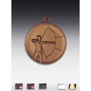 Medaille Bogenschieen Mnner mit se  50mm, bronzefarben in Metall