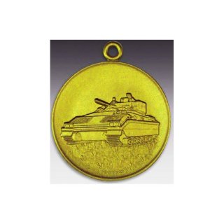 Medaille Bradley M2 Panzer mit se  50mm, goldfarben in Metall