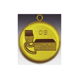 Medaille CB Neutral mit se  50mm, goldfarben in Metall