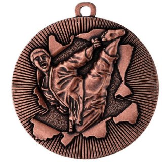 Medaille D=50mm Bronze Karate Material,   Band  und Montage sind im Preis enthalten
