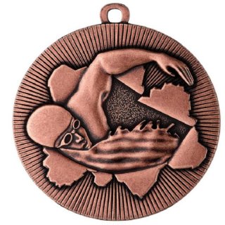 Medaille D=50mm Bronze Schwimmen Material,   Band  und Montage sind im Preis enthalten