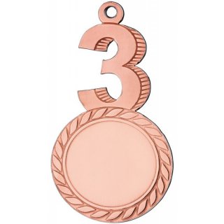 Medaille D=50mm,  Nr. 3 bronze fr 25 mm Emblem,   Band, Emblem und Montage sind im Preis enthalten
