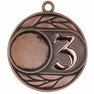 Medaille D=50mm,  Nr. 3 bronze neutral fr 25 mm Embleme  aus Zamak