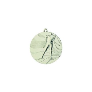 Medaille D=50mm Ski Langlauf  silber incl. Band