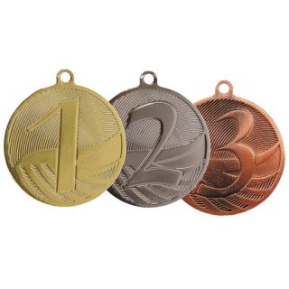 Medaille D=50mm in Gold, Silber und Bronzefarben