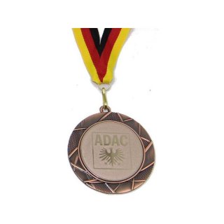 Medaille D=70mm, ADAC inkl. 22mm Band bronzefarbig