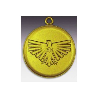 Medaille DJK mit se  50mm, goldfarben in Metall