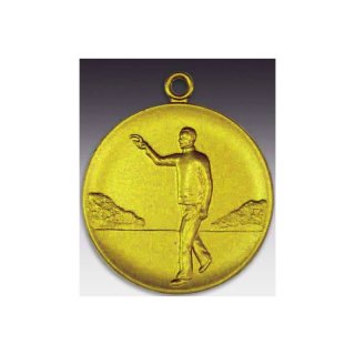 Medaille Dackel, 3 Stck mit se  50mm, goldfarben in Metall