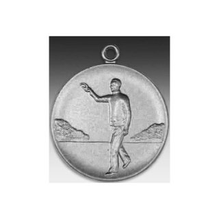 Medaille Dackel, 3 Stck mit se  50mm, silberfarben in Metall