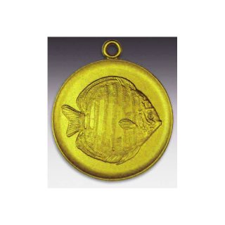 Medaille Diskus mit se  50mm, goldfarben in Metall