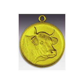 Medaille Dt. Fleckvieh mit se  50mm, goldfarben in Metall