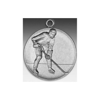 Medaille Eishockey mit se  50mm, silberfarben in Metall