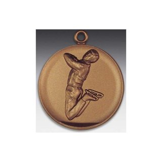 Medaille Eiskunstlufer - Mann mit se  50mm, bronzefarben, siber- oder goldfarben