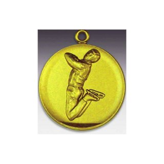 Medaille Eiskunstlufer - Mann mit se  50mm, goldfarben in Metall
