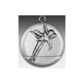 Medaille Eiskunstlufer - Paare mit se  50mm, silberfarben in Metall