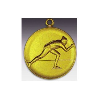 Medaille Eisschnell-Lufer mit se  50mm, goldfarben in Metall