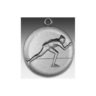 Medaille Eisschnell-Lufer mit se  50mm, silberfarben in Metall