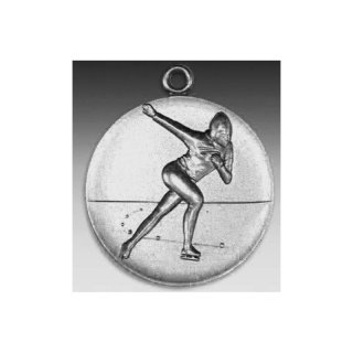 Medaille Eisschnell-Luferin mit se  50mm, silberfarben in Metall