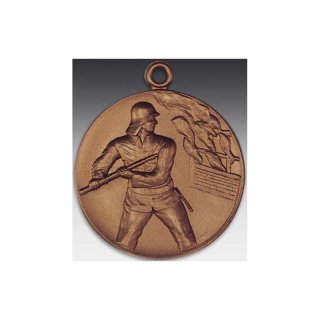 Medaille Feuerwehr mit se  50mm, bronzefarben in Metall