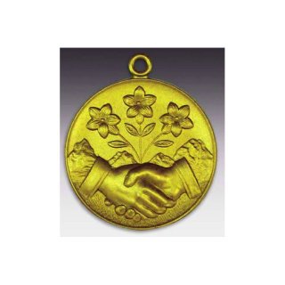 Medaille Football mit se  50mm, bronzefarben in Metall